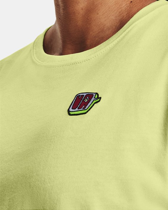 Women's UA Text Heavyweight Short Sleeve in Green image number 3